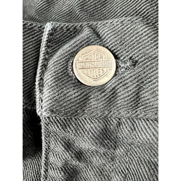 Harley-Davidson High Rise Straight Leg Jeans - Black Denim - size 12R - J - Picture 5 of 10